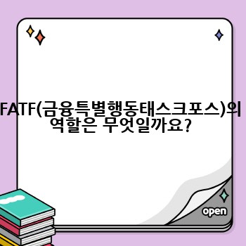 FATF(금융특별행동태스크포스)의 역할은 무엇일까요?