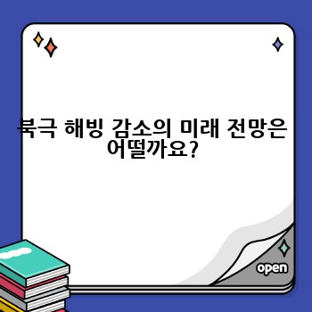 북극 해빙 감소의 미래 전망은 어떨까요?