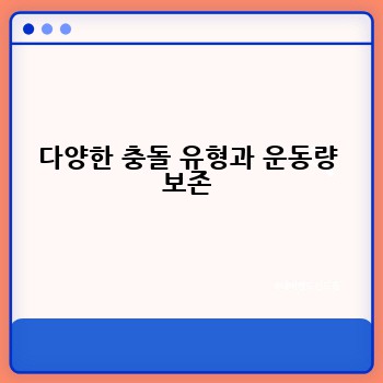 다양한 충돌 유형과 운동량 보존