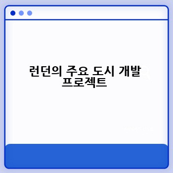 런던의 주요 도시 개발 프로젝트