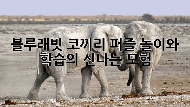 블루래빗 코끼리 퍼즐: 놀이와 학습의 신나는 모험!