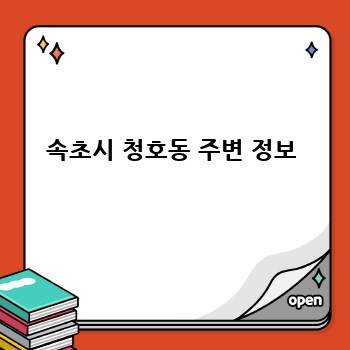속초시 청호동 주변 정보