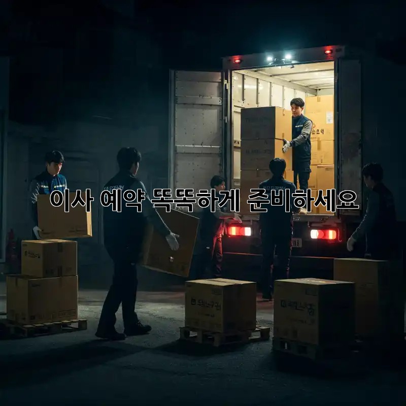 이사 예약, 똑똑하게 준비하세요!